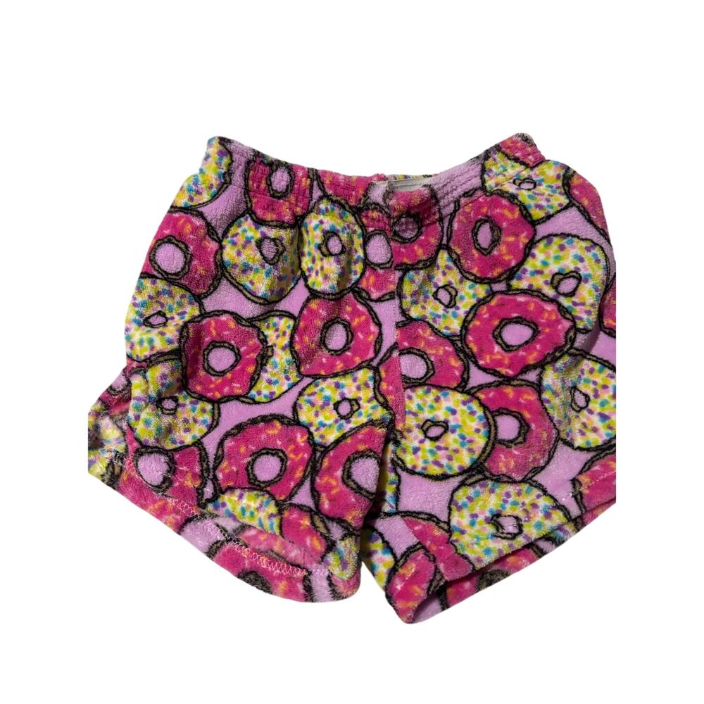Made with Love and Kisses 6/6x elastic waist fleece dognut pajama shorts euc